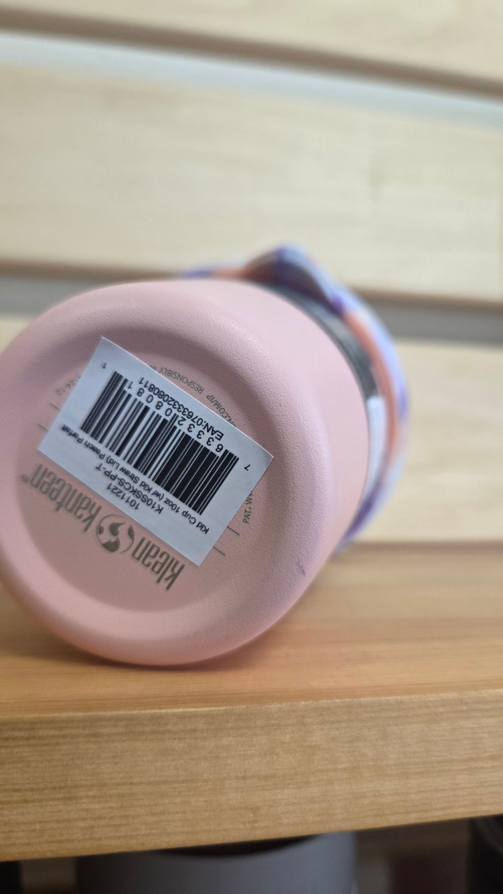 Детский стакан одностенный Klean Kanteen Kid Cup Straw Lid 10oz (296 мл) Peach Parfait с трубочкой (потертость на донышке)