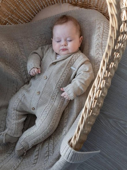 Комбинезон "Косы", Темно-бежевый