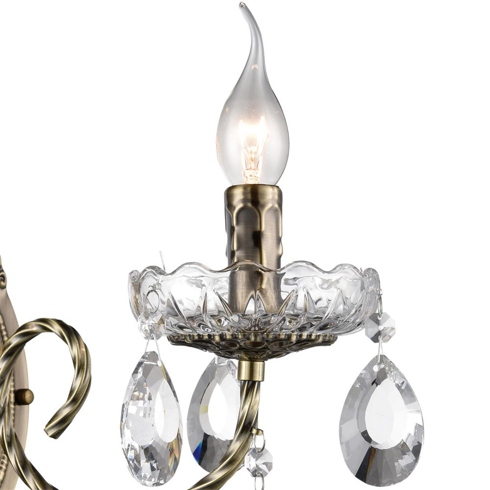 8190/1W CLASSI LN26 094 античная бронза, металл/хрусталь Бра E14 1*40W 220V LINN