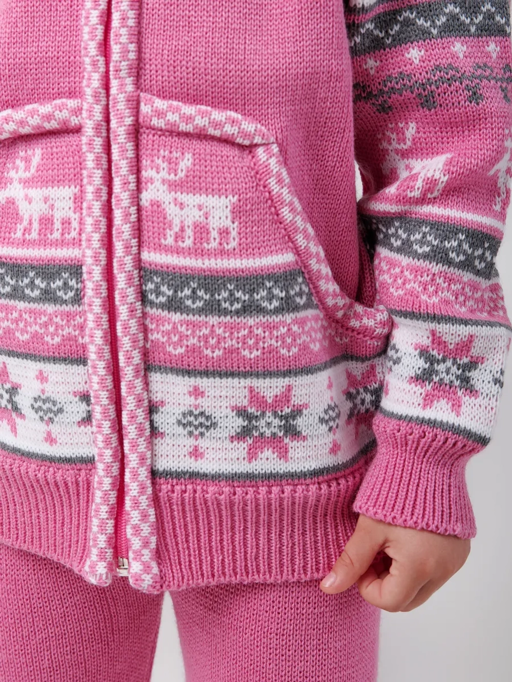 Кофта вязаная на молнии