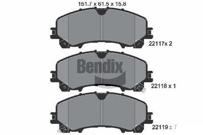 BENDIX Braking - BPD1313-BEN - Brake Pad Set, disc brake