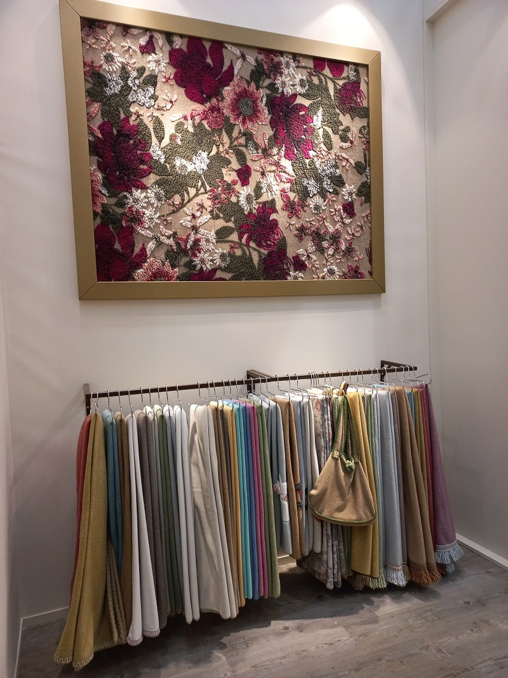 Плед 150x190 Frati Home Greenery бежевый с зеленым