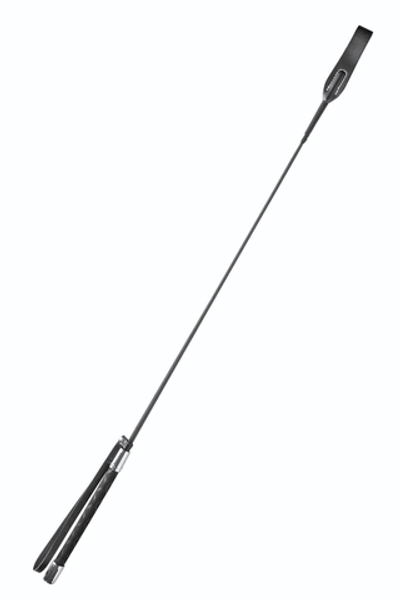 Черный гладкий стек с ручкой - 71 см. (Цвет: черный)