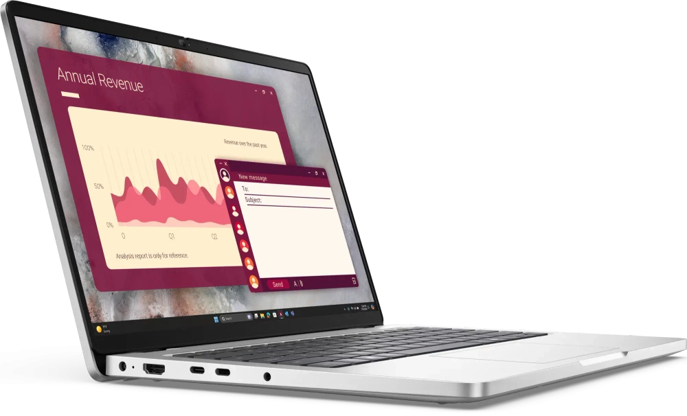 Notebook Dell/Pro 14 PC14250/Core Ultra 7/255U/2 GHz/16 Gb/M.2 PCIe SSD/512 Gb/No ODD/Graphics/Integrated//14 ''/1920x1200/Windows 11/Pro/64/FgrPr
