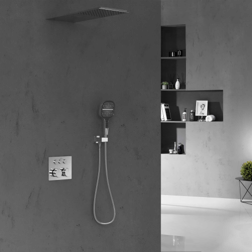 Душевой комплект Vincea VSFW-401TCH термостатический встраиваемый, трехрежимный, хром