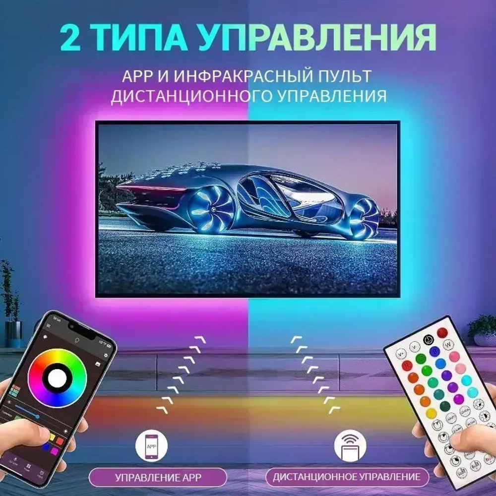 Светодиодная лента, 20м, с пультом, 12В, 320 LED, IP67,16 LED/м, RGBлента светодиодная/