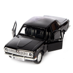 Модель ин. мет. "ГАЗ-2401 Волга" 12см, двери, багаж, черный, коробка 2401-12-BK (Технопарк)