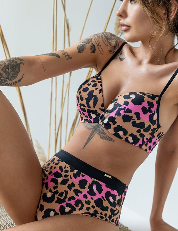 Плавки Kris Line Kenya бразилиана High Waist (леопард)