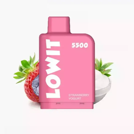 ELFBAR LOWIT 5500 Puffs | Liquid Pod Cartridge - Strawberry Yogurt (5% nic)