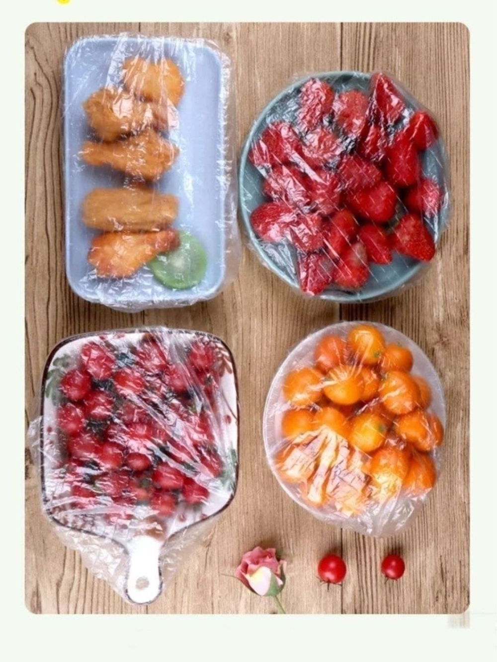 Набор пищевых пакетов для хранения продуктов и  сохранения свежести, 100 шт.