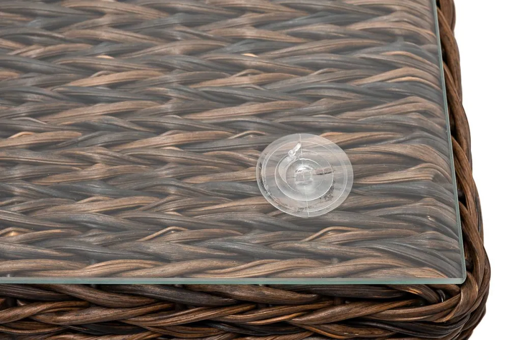 "Лунго" журнальный столик плетеный (гиацинт), цвет коричневый