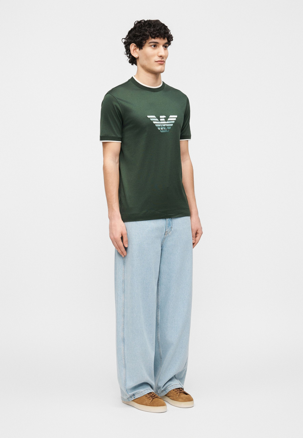 Emporio Armani Футболка с принтом - Зелёный