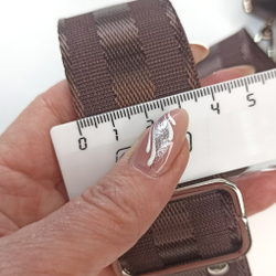 Гитарный ремень однотонный 4см Шоколад