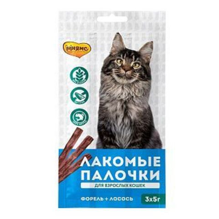 Лосось и форель, 5г палочки для кошек Мнямс