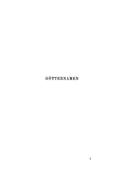 Götternamen. Versuch Einer Lehre Von Der Religiösen Begriffsbildung | Hermann Usener