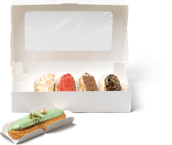 Коробка ForG ECLAIR 5 (для эклеров) Белый, 25*15*5 см