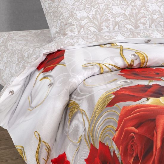 Евро комплект постельного белья Каприз DE LUXE поплин наволочки 70x70 см