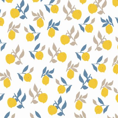 Веточки с лимонами и листьями