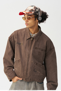 Куртка Nothomme Monterest Year of the Horse Limited Edition Vintage Washed Distressed Detroit Loose Fit Cropped Canvas Jacket