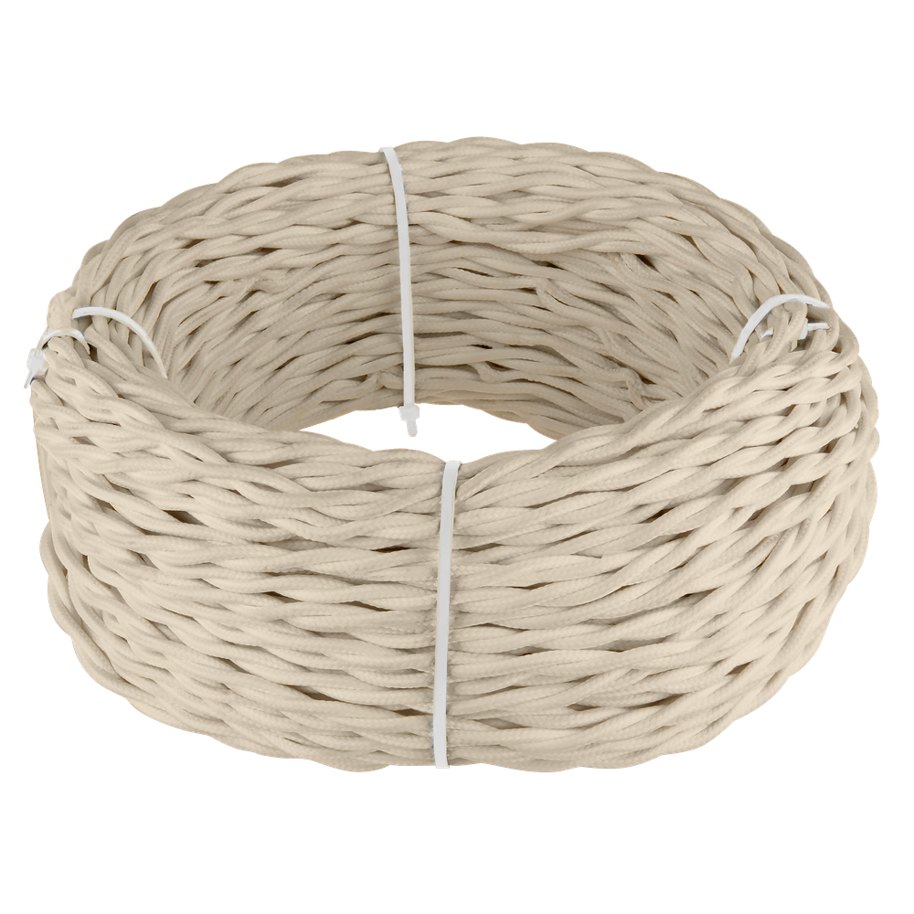 Ретро кабель витой  2х1,5 песочный 50 м W6452546