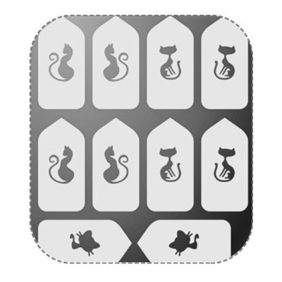 IRISK Трафарет для дизайна ногтей №16, серебро