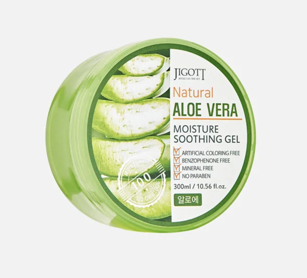 [Jigott] Natural Aloe Vera Moisture Soothing Gel - Универсальный гель для кожи Алоэ Вера, 300 мл