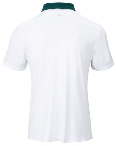 Мужское теннисное поло Fila Polo Dan - white/vertical teal stripe/deep teal