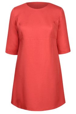 Офисное платье 1696ЮП, красный #118К051696ЮП