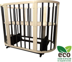 Детская кровать "Соня 04" ОВАЛЬНАЯ 8 в 1 Маятник ВЕНГЕ-СЛОН КОСТЬ (75*125)