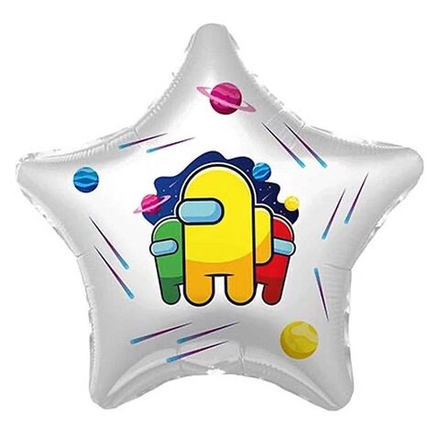 Шар звезда "Космонавтики" 45см