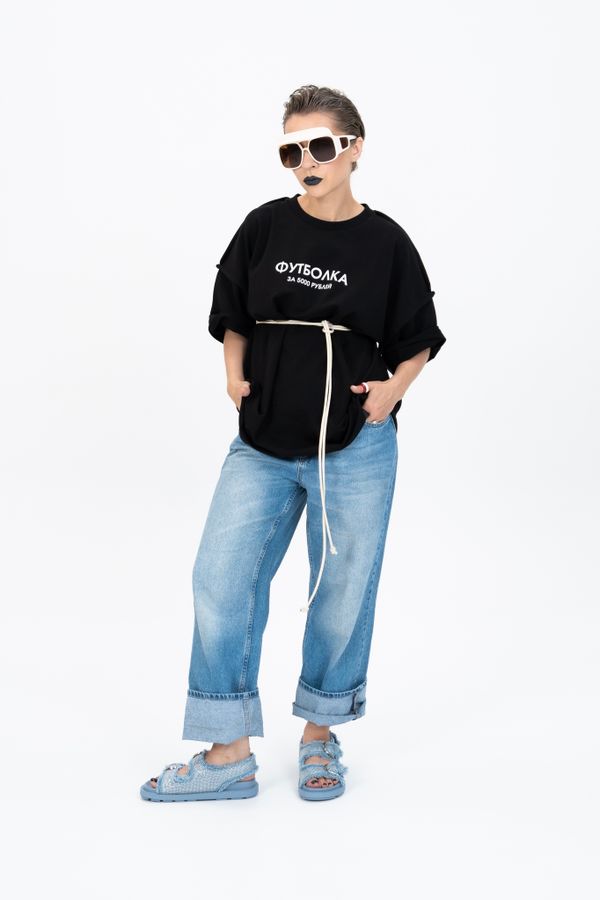 Футболка оверсайз(унисекс) плотная «ПЯТЬ ТЫЩ»