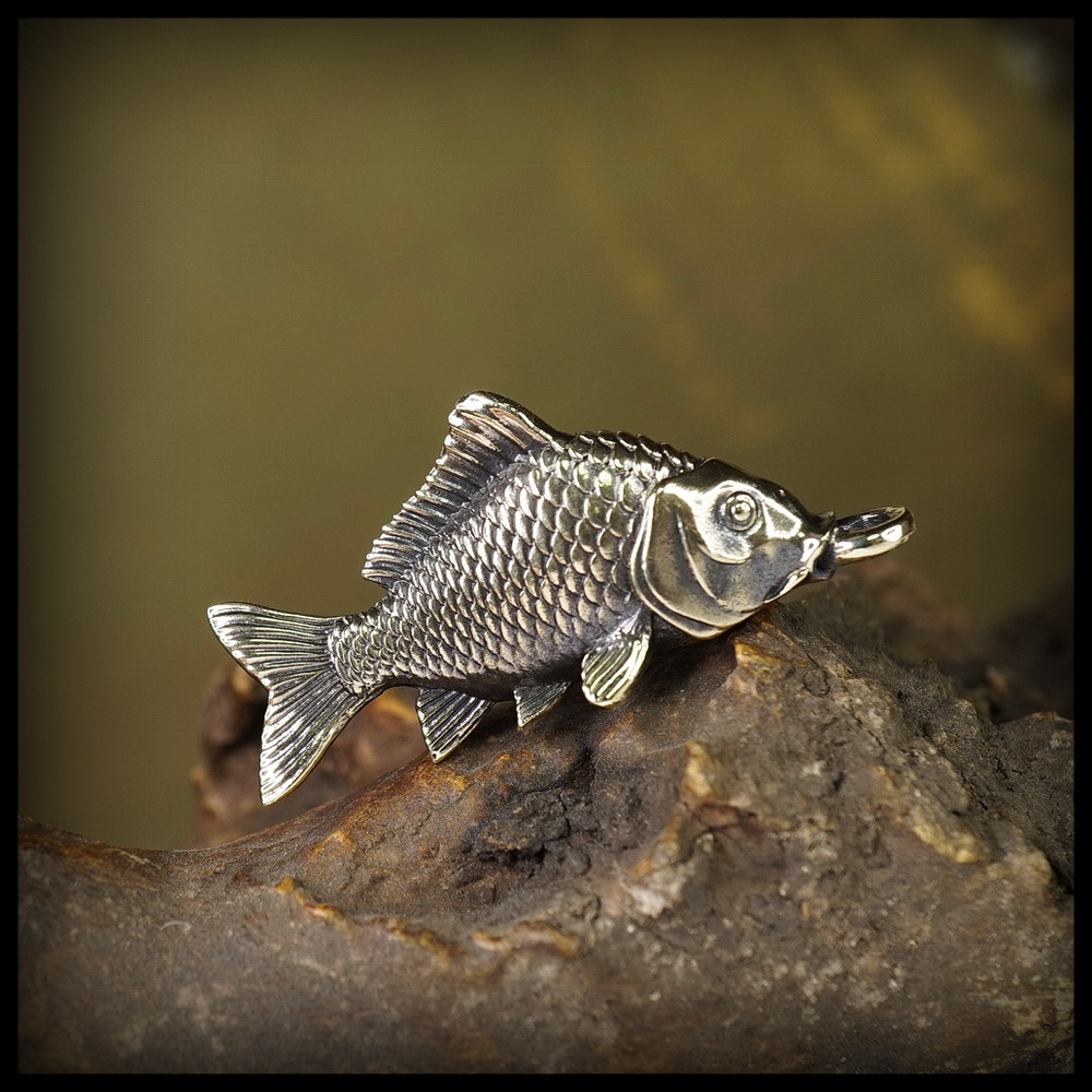 Брелок для ключей "Карп" , латунь