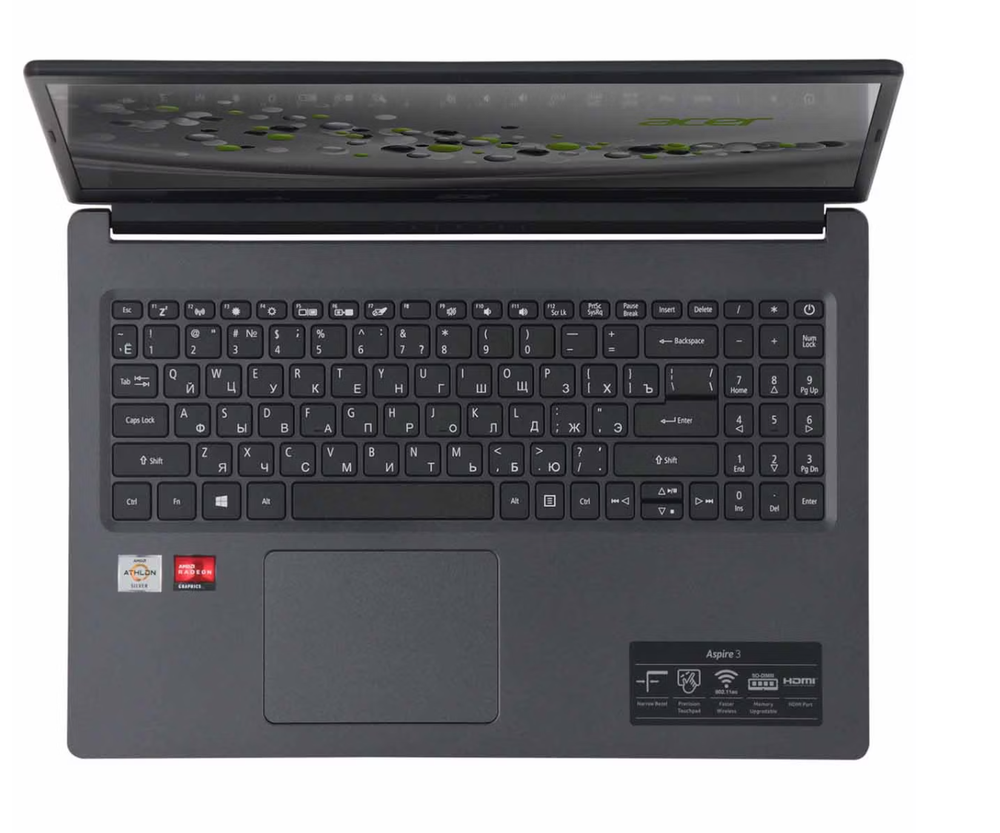 15.6` Ноутбук ACER Aspire 3 A315-23G-R72P (1366x768, AMD Athlon Silver 3050U, RAM 8ГБ, HDD 500ГБ, AMD Radeon 625, Win 10 Home)