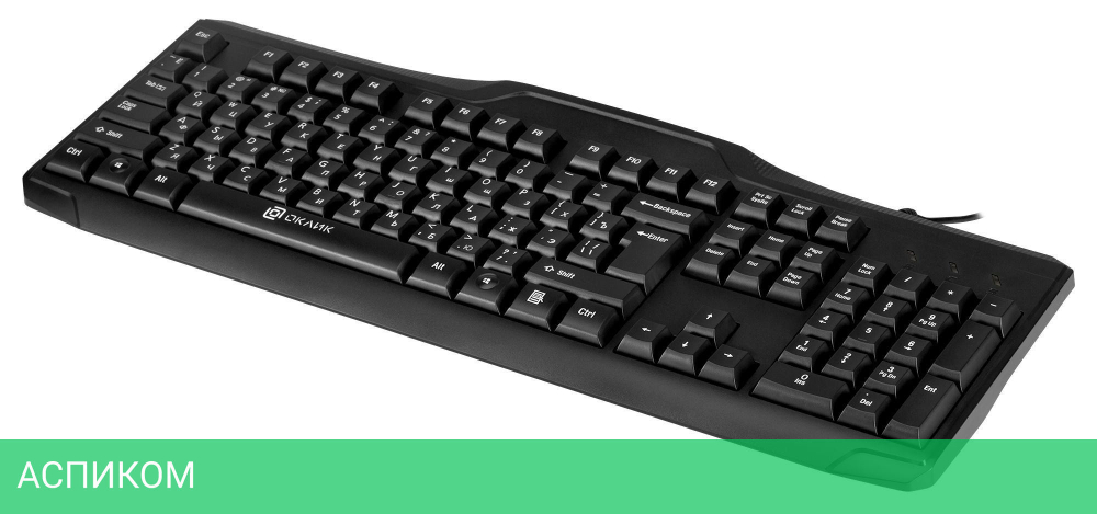 Клавиатура Oklick 170M USB черный