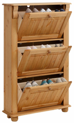 Этажерка для обуви, Обувница Аделя, Сосна, Массив дерева, 80х23х125 см