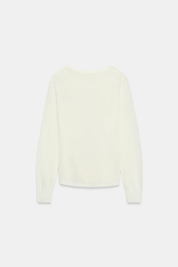 ZARA СВИТЕР ИЗ СТРУЯЩЕГОСЯ ТРИКОТАЖА, ЭКРЮ