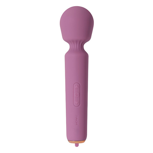 Сиреневый интерактивный мини вибратор-wand 14см Svakom Mini Emma Neo Interactive Compact Wand Vibrator SA299C