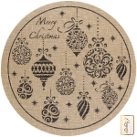 Салфетка на стол 37см «Новогодние игрушки»