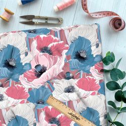 Ткань Ниагара Софт пастельные маки