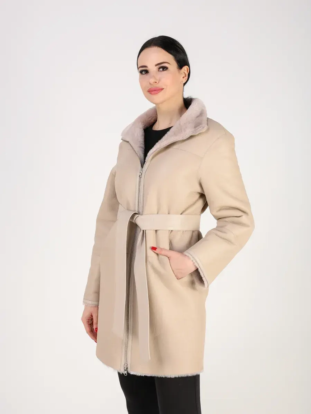 Дубленка зимняя шуба натуральная двухсторонняя