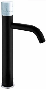 Смеситель для раковины Boheme Stick 122-B-MR-W черный/ручка белая
