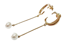 Ювелирные серьги из серебра с позолотой