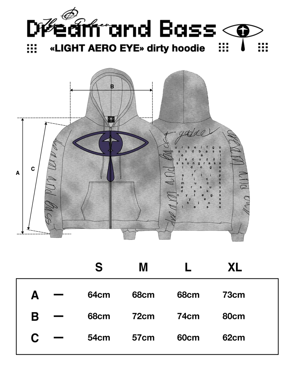 "LIGHT AERO EYE" DIRTY HOODIE