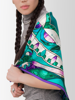 Платок «Каменный цветок» 100% шёлк