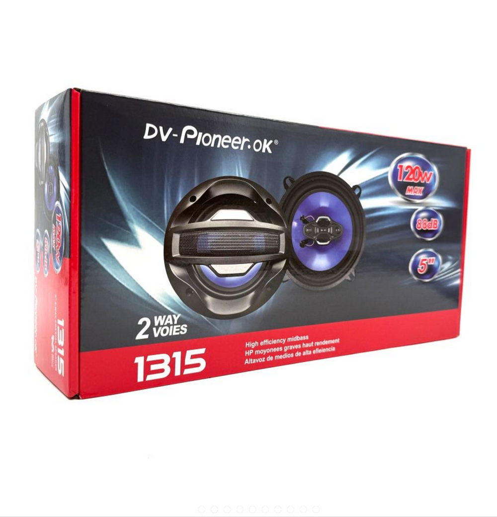 Автоколонки 13см. 2-Way 5" с сетками "комплект2шт" DV-pioneer.Ok 1315