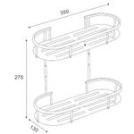 AZ-837-2 Полка двухэтажная Azario, хром (AZ-837-2)