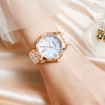 STARKING Quartz Movement Ceramic Strap Watch Women"s Watch White Dial