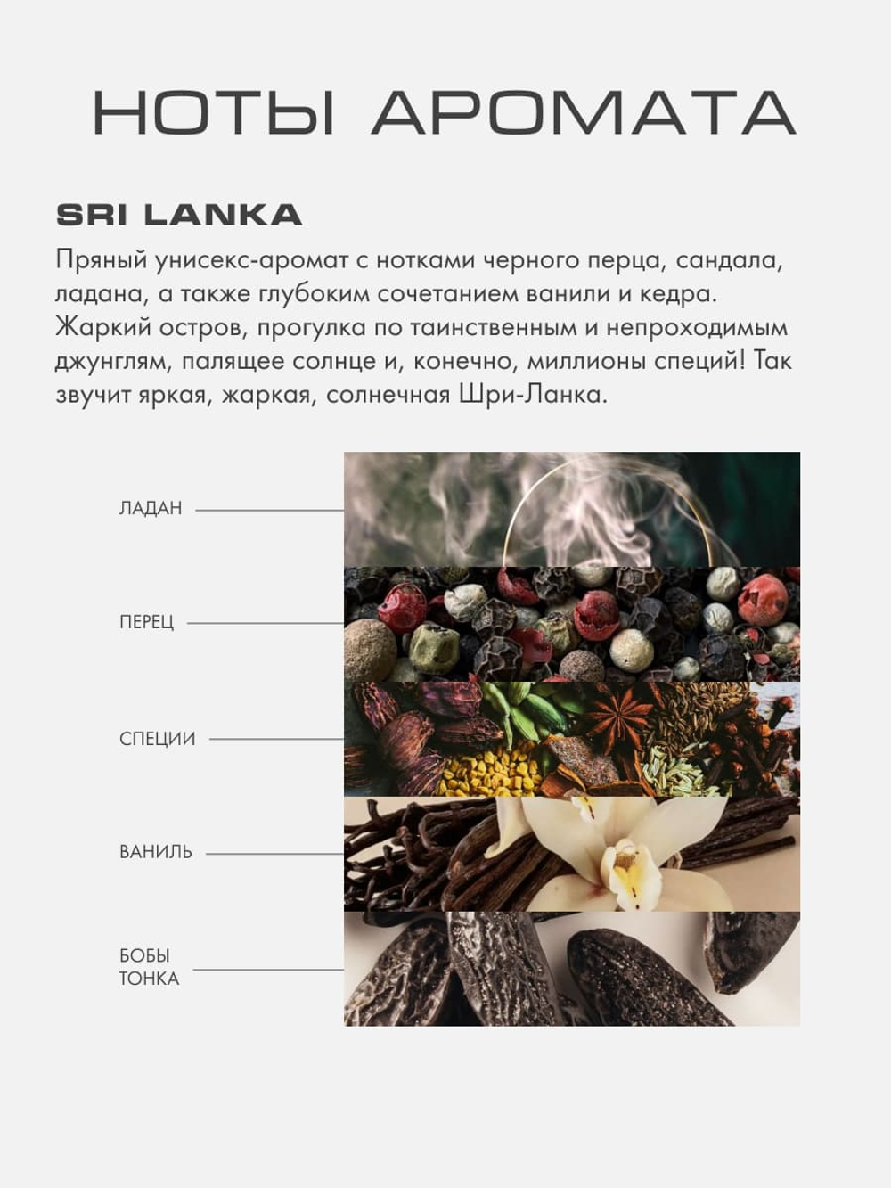 Духи SRI LANKA, JANUARY 2020 «BY KAORI» 50мл