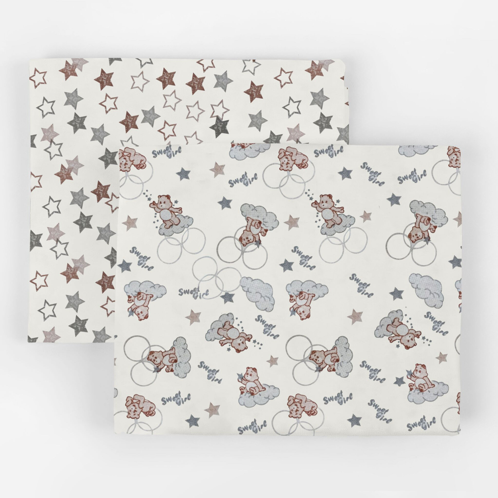 Пеленки текстильные BUBO BABY "SOFT" 100х110 см, кулирная гладь, 5 шт