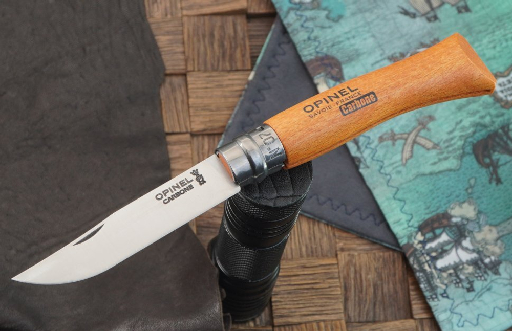 НОЖ OPINEL №7 VRN КЛИНОК 8 СМ УГЛЕРОДИСТАЯ СТАЛЬ. БУК
